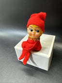 Vintage Teter Christmas Elf Felt Knee Huggers Ornament Wired