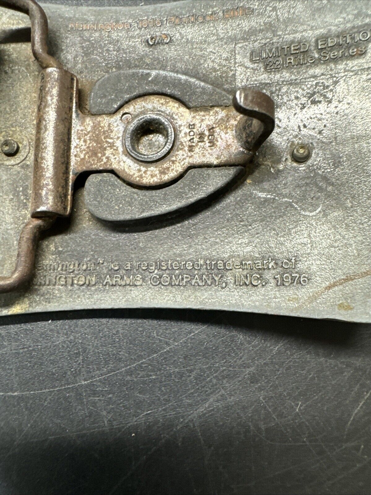 Remington 22 Rifle Belt Buckle Two toned/ 1976 Limited Edition