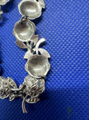 925 Sterling Silver Bracelet With Flowers, 21.4g