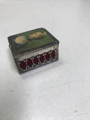 Trinket Box Velvet Lined Jean-Baptiste Perronneau Marie-Anne Huquier on Silk
