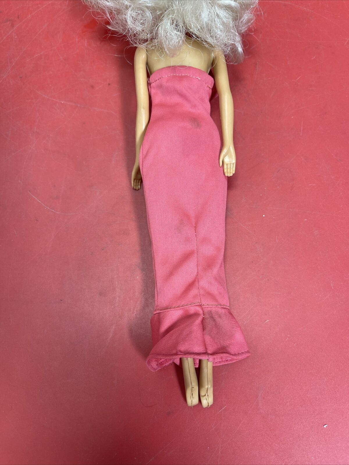 Vintage Mega 1976 Cher Original Pink Halter Doll Dress Fashion Outfit