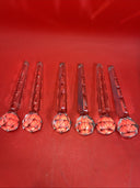 Lot Of 6 Hanging Lamp Crystals 8” Long