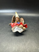 Set of Resting Eagles Figurines On American Flag
