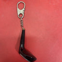 Golf Club & White Ball Keychain Key Ring Fob U Shape