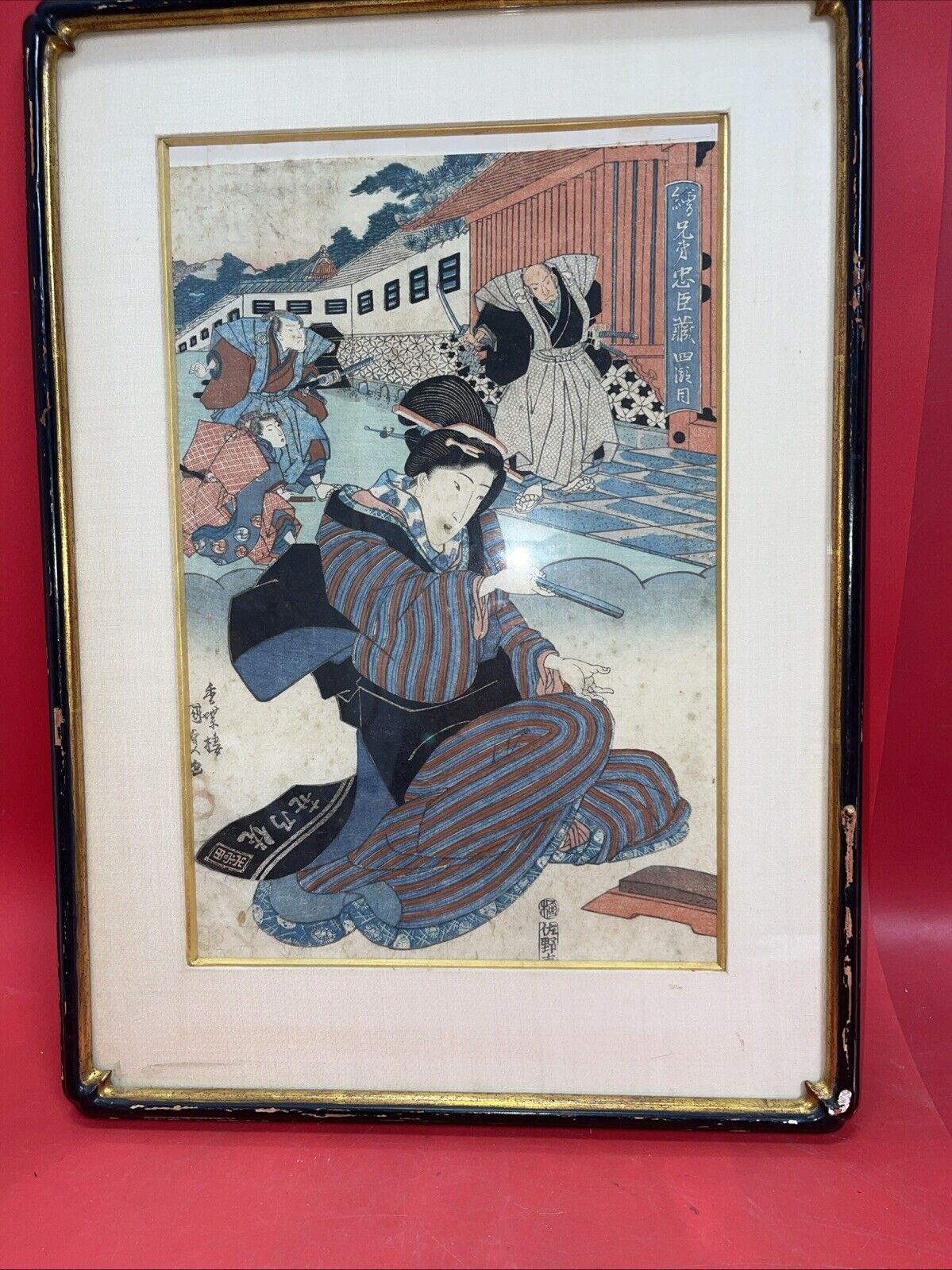 RARE JAPANESE WOODBLOCK PRINT UTAGAWA KUNISADA(1786-1864) Act 4