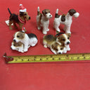 Vintage Christmas Dog Figurines Lot 5