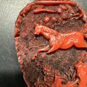 Antique Red Chinese Cinnabar Hand Carved Snuff Bottle Without Lid