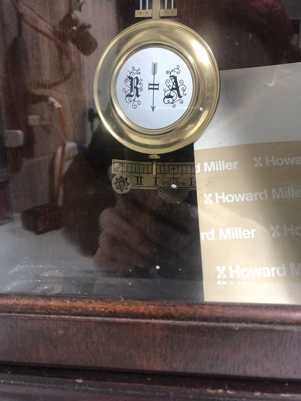 HOBARD MILLER  CLOCK   FRANZ HERMLE MOV. UNTESTED