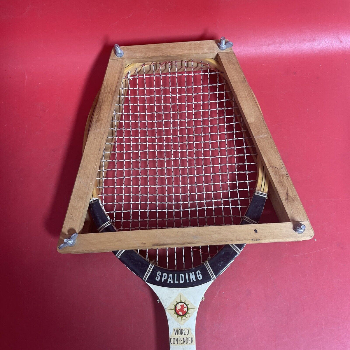 Vintage Spalding World Contender Tennis Racquet with frame