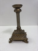 Pillar Candle Holder Resin Marble Ornate Column Base 10" Retro Home Decor