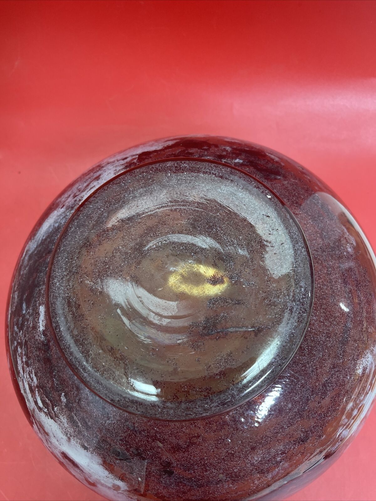 VINTAGE Blown Glass VASE ~8.5x 8.5”