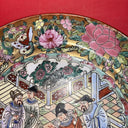 Vintage Hand Painted Enamel Chinese Porcelain Court Scene Plate 10.5”