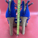 Charlotte Russe Lorde-12 Women's 5" Heels Pump Size 7 Zip Up Buckle Cobalt Blue