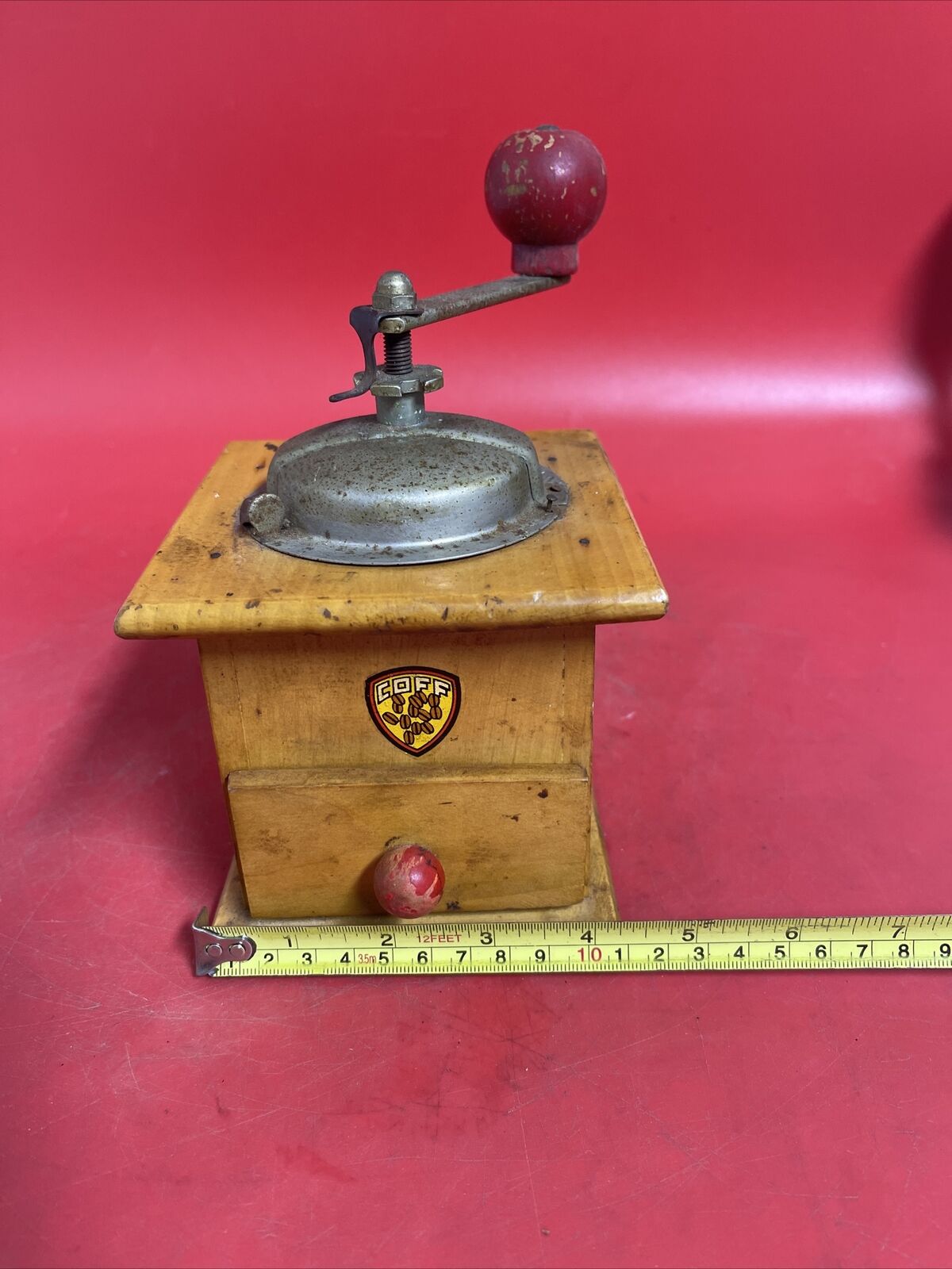 Vintage Coffee Working Wood & Steel Coffee