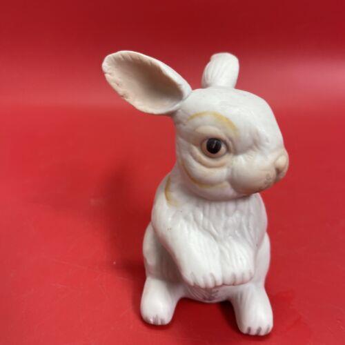 Pair of Royal Crown Bunny Rabbit Figurines Signed J Byron