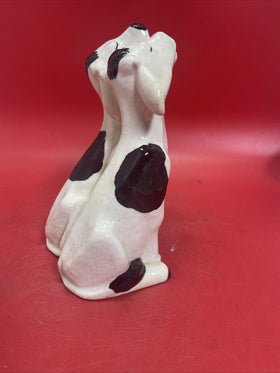 Vintage Hand Painted Ceramic Figurine 3 Singing COWS 9 Inch Farm Animal Decor