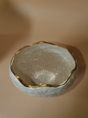 Lenox Scalloped Jacquard Ivory Vase with Gold Trim
