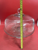 ANCHOR HOCKING GLASS 2 PIECE CANFIELD FOOTED CAKE DOME LID PLATE SET 1600/86
