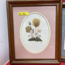 vintage framed art signed rocky mountain wildflowers dried botanical lot 3