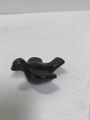 Art Pottery Ceramic Mexico Bird Dove Black W/ Red