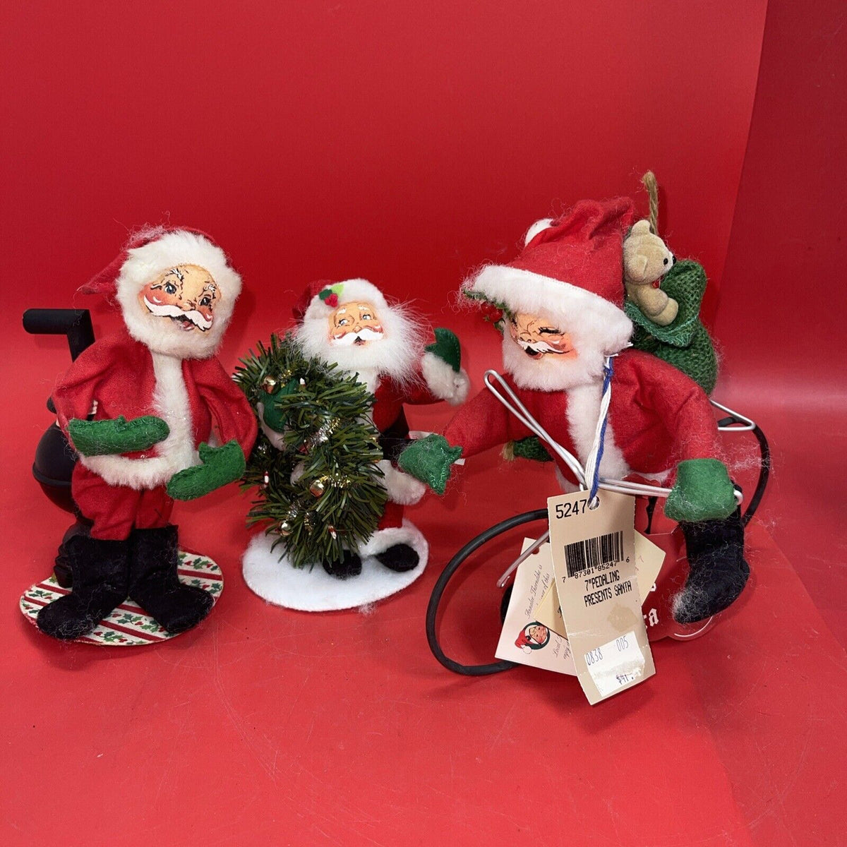 ANNALEE DOLL CHRISTMAS SANTA CLAUS LOT 3