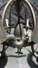 Vintage 7 Light Rooster Chandelier Lamp