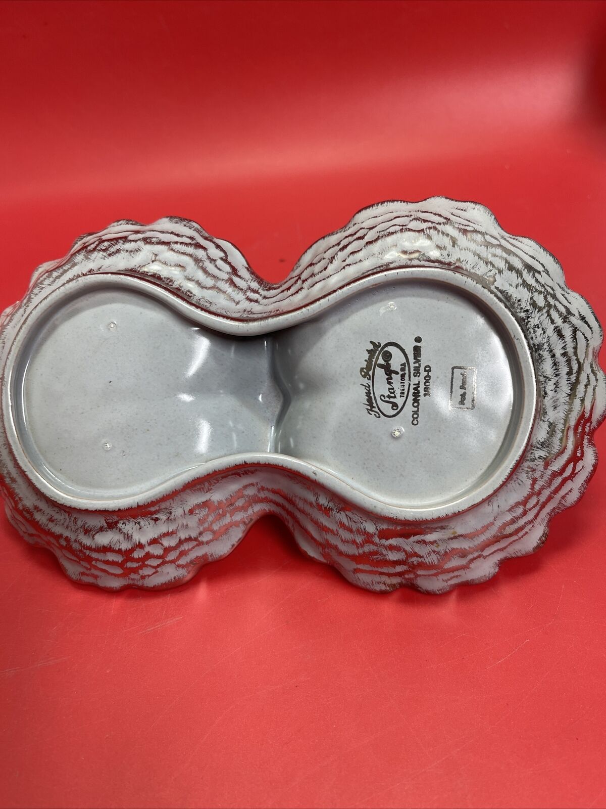 Stangl Vintage Hand Painted Silver Candy Dish 1800-D