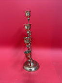 Brass Christmas Tree Candelabra 7 Candlestick Holders 