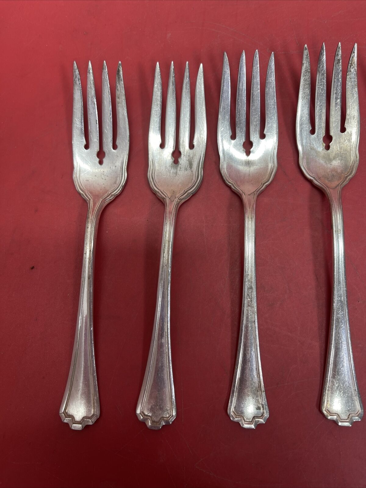 ANTIQUE VINTAGE COLLECTIBLE FORK 6.25" R.C. CO  SILVER PLATE Lot 8