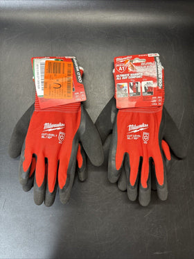 Milwaukee 48-22-8913 Cut Level 1 Insulated Winter Work Gloves 10”/XL, Lot 2 Pair