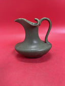 Arts and Crafts Hampshire Matte Green  Pottery Pitcher Vase 6”