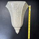 Lenox Masterpiece Porcelain Ivory Iris Wall Pocket Vase/Sconce Gold Trim