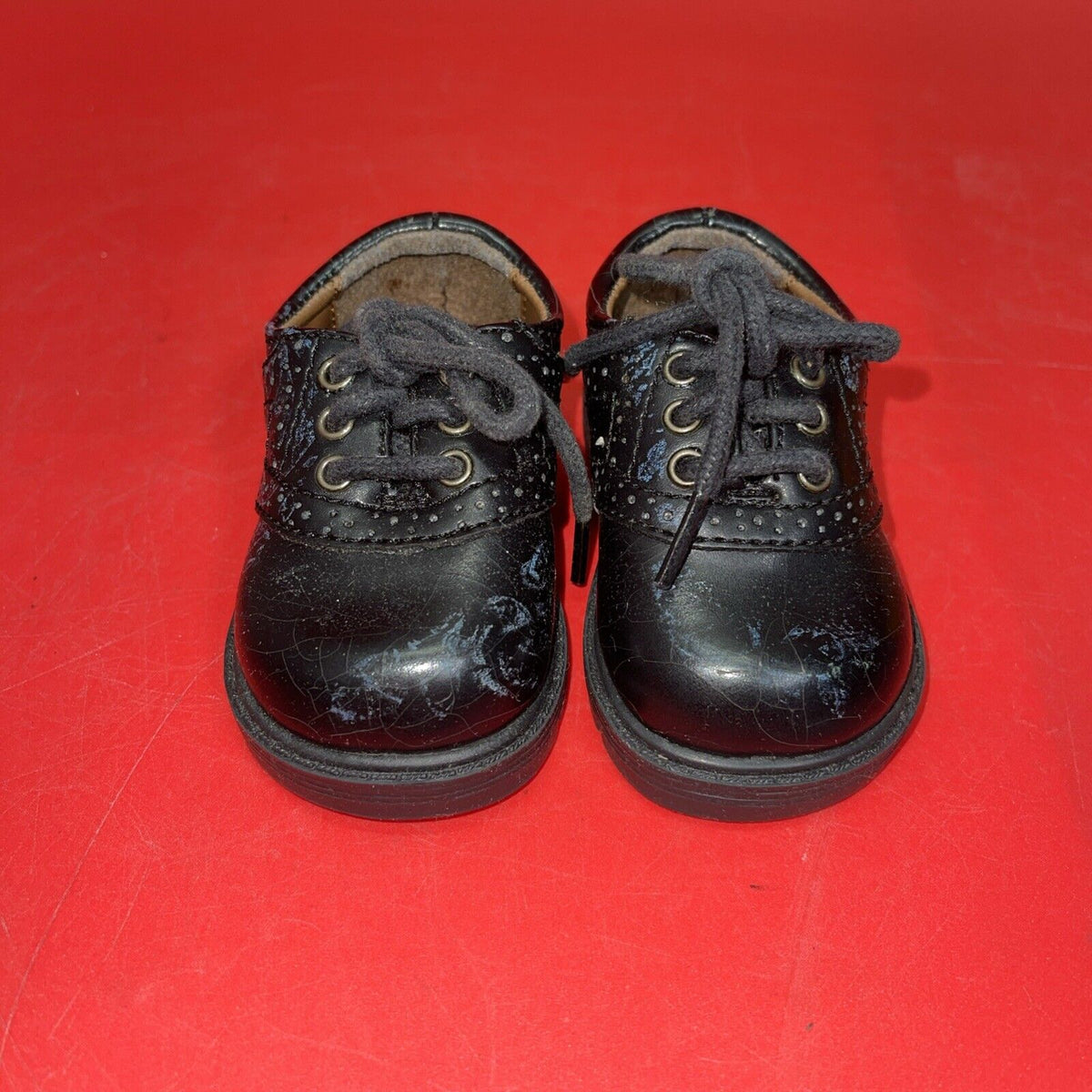 Vintage McKids Rickey Size 2 Baby Black Strap  Shoes RARE