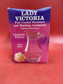 Vintage Lady Victoria Fine Crystal Stemware Water Pitcher 9"France