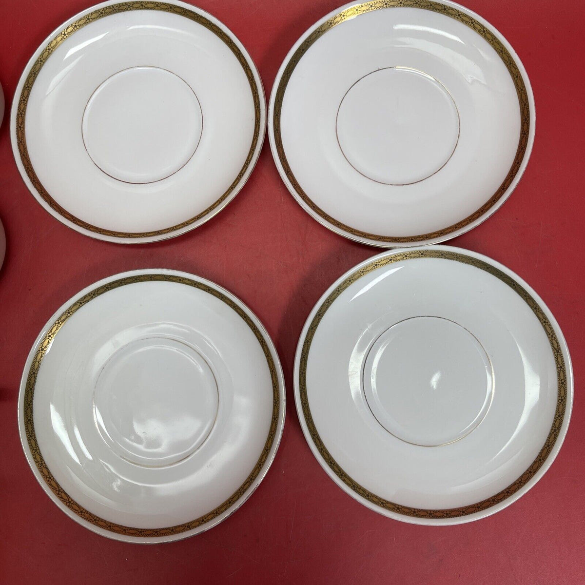 Antique MZ Austria Kaiserin Maria Theresia Carlsbad China Teacup & Saucer Set 4