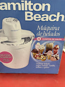 Hamilton 4 Quart Electric Ice Cream Maker Open Box