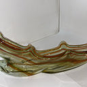 Vintage Large 20" Blown Art Glass Swan  Centerpiece Planter Bowl Dish