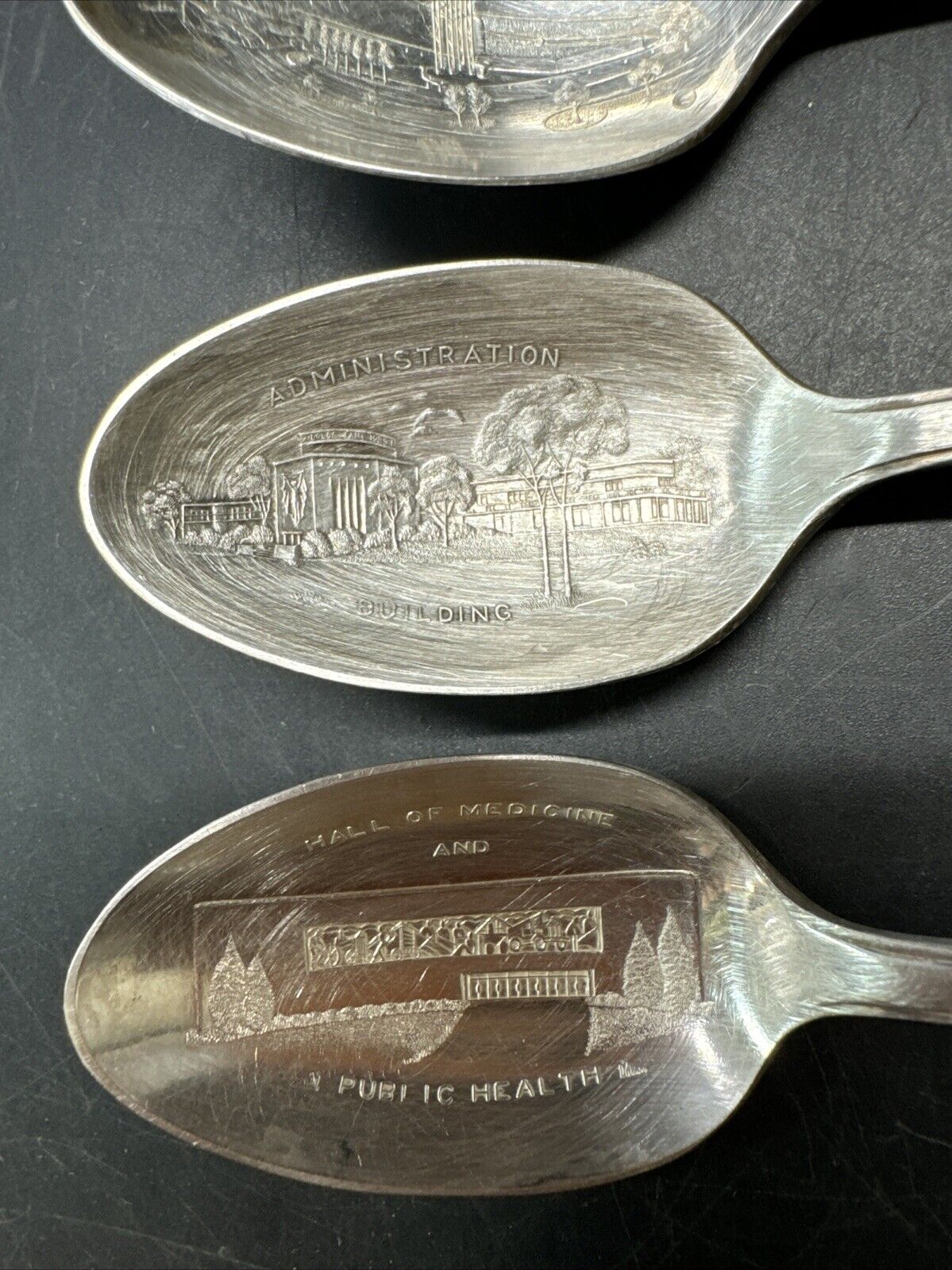 1939 NEW YORK WORLD'S FAIR Lot 4 souvenir spoons WM.ROGERS MFG CO SILVERPLATE