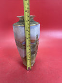 Antique Nippon Morimura Hexagonal Landscape Vase 7.75"