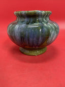 Vintage McCoy Vase Green Drip to Blue Meiji Arts & Crafts