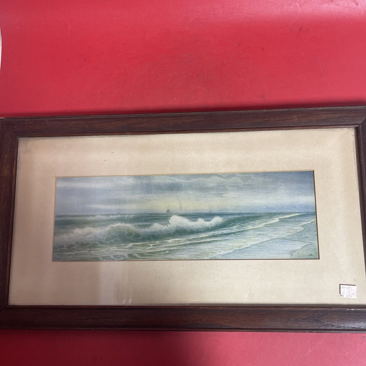 R. Atkinson Fox, Sail Boats Ocean Waves Framed Print 1908