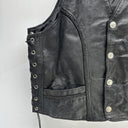 Vance Leather Vest Black Size 44 With Patches On Back Harley Davidson