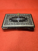 Antique Visiting Card Case with Inlay and Gilt Trim