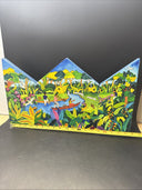 Triptych Acrylic Painting on Wood Abuelo Guarayo