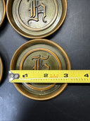 VINTAGE SOLID METAL COPPER FINISH LETTER E/ Lot Of 8