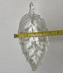 Vintage Set Of 3 Leaf Shaped Clear Glass Relish 