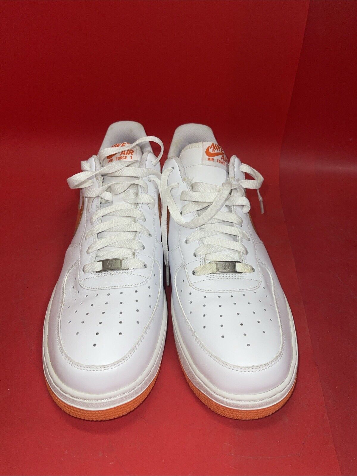 Nike Air Force 1 One Low White/Orange Men's Size 13