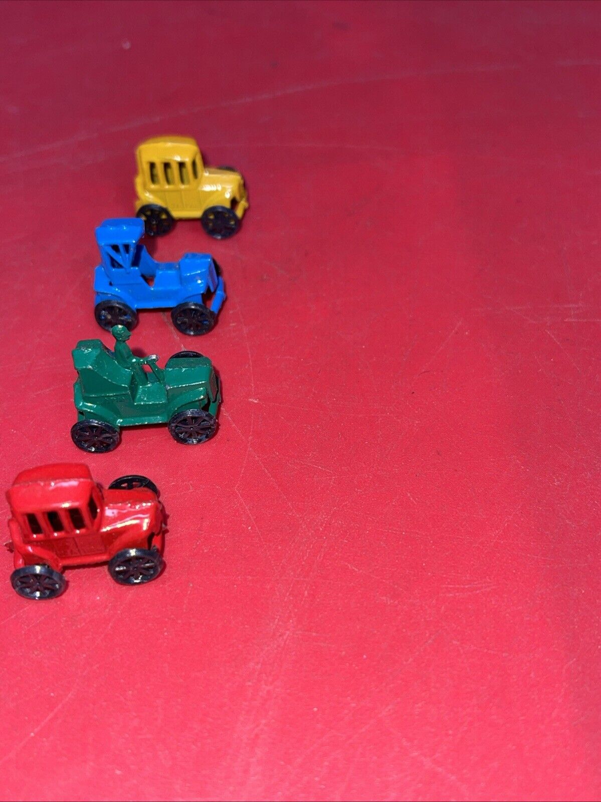 14 Vintage 1950's Tiny Miniature Antique Die Cast Metal Cars Train Made in Japan