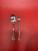 Vintage WM.A.Rogers 3pc Relish Set :1 Sugar Spoon.1 Oyster Fork . 1 2-Part Dish