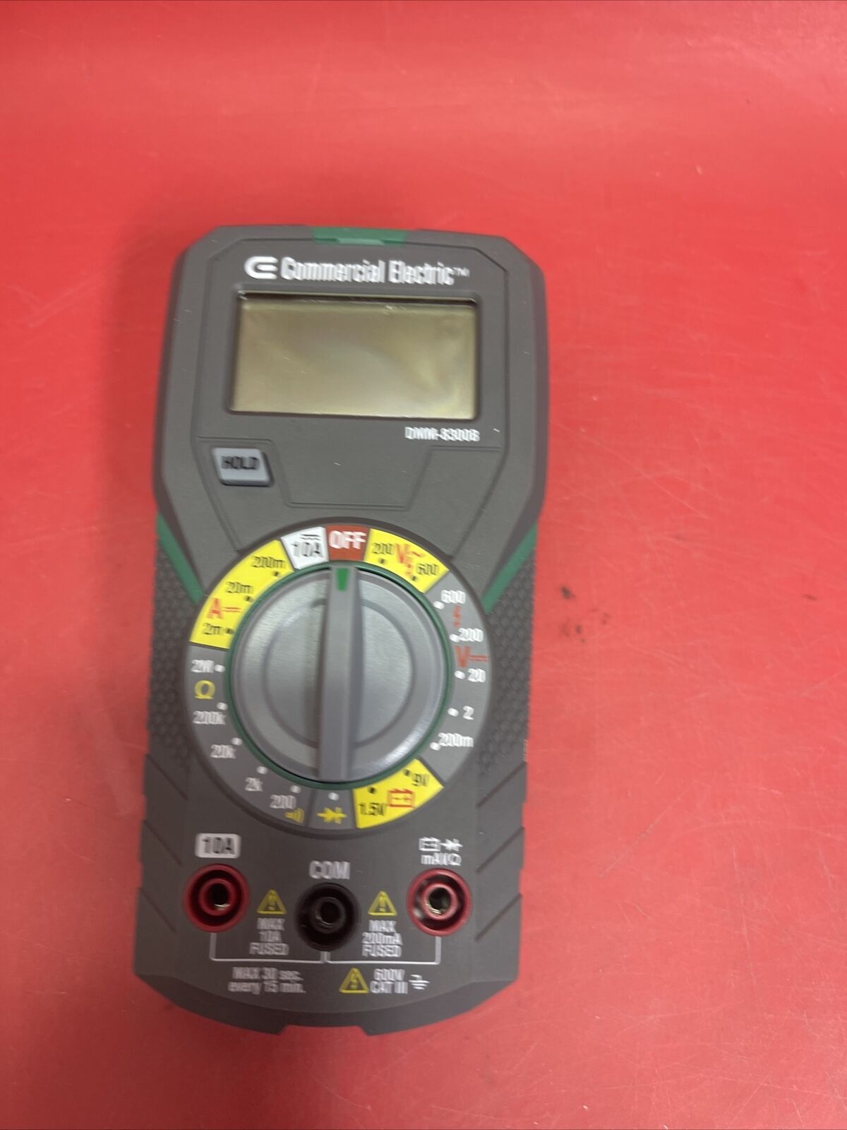 Commercial Electric Manual Ranging Digital Multi-Meter 1001 418 355